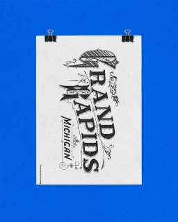 grand rapids historical text on poster print