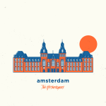 my illustration of amsterdam, the netherlands