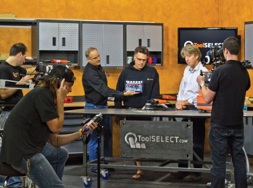 toolselect team on set, right before action