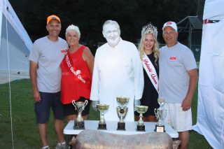the szotko brothers with two pulaski queens at 100 years of polish