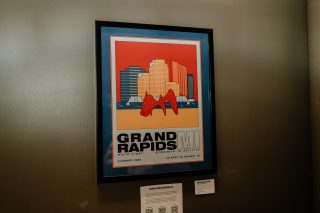 grand rapids skyline poster at two james spirits