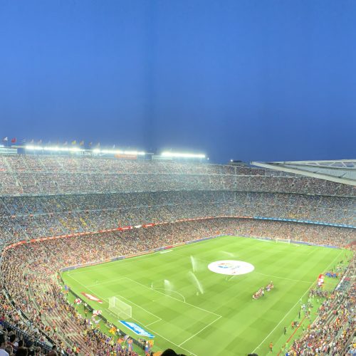 Barcelona soccer field at Camp Nou