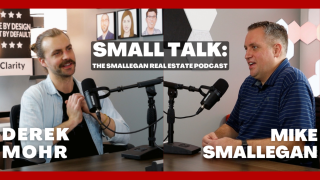 Derek Mohr and Mike Smallegan on a podcast thumbnail, with microphones in front of them
