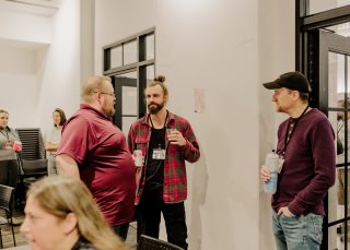 me in a conversation with sloth and the CEO of BizStream at weekend for good 2023