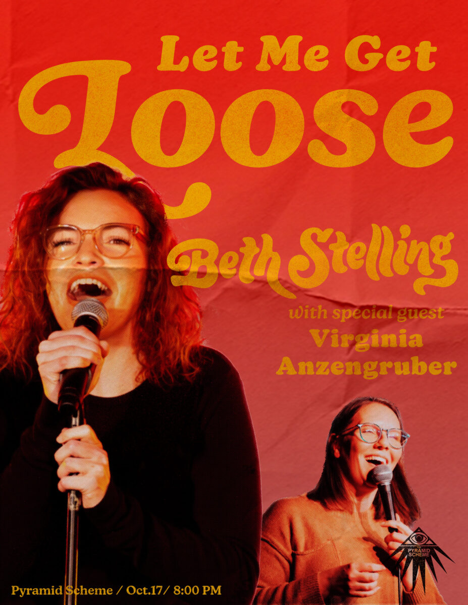 beth stelling comedy show poster for let me loose tour