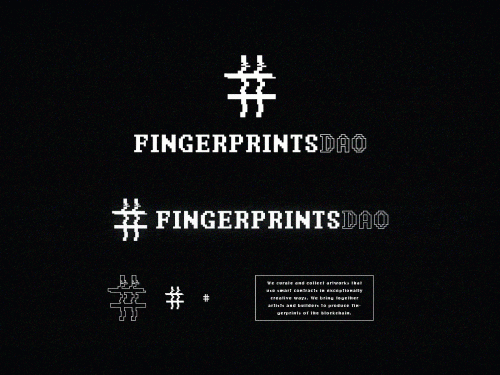 fingerprintsdao animated glitch logos