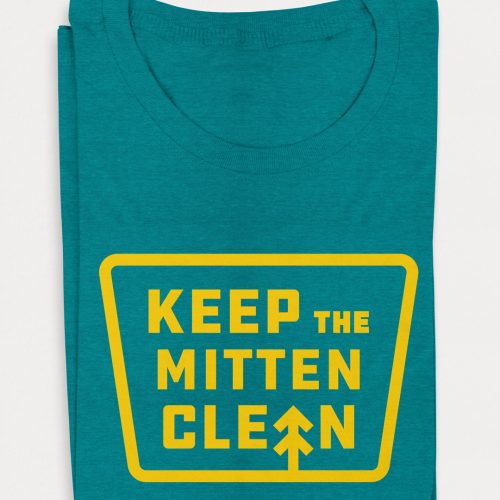keep the mitten clean t-shirt, folded