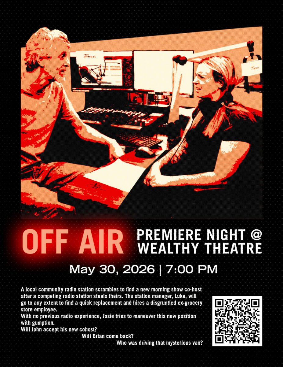 off air poster for tv pilot premiere at wealthy street theatre