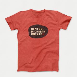 central michigan potato t-shirt mockup