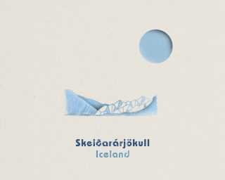 my 2023 exhibition print for skeidararjokull